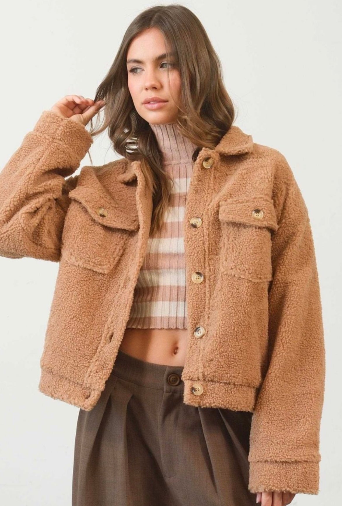 Sherpa orange sweater
