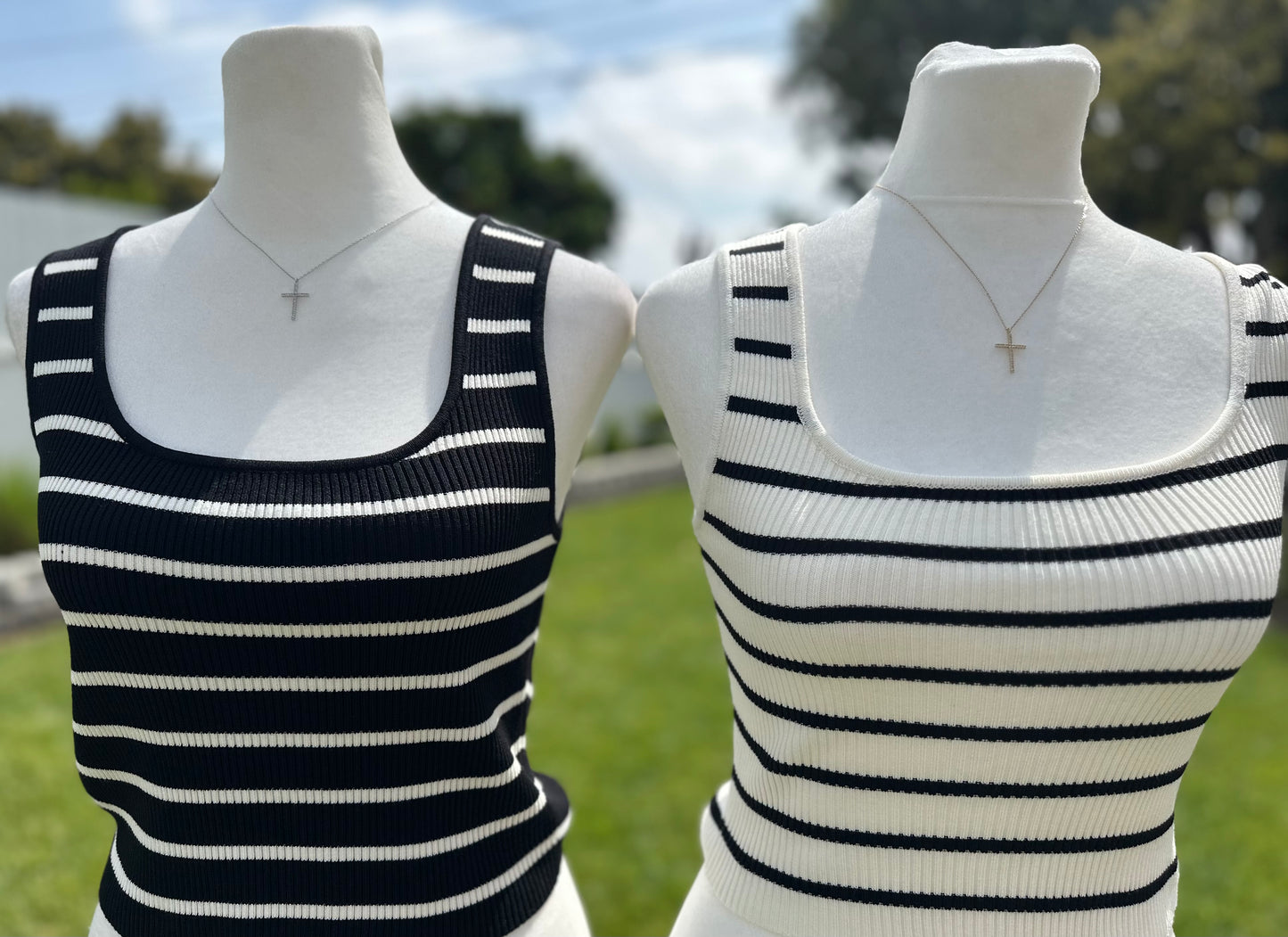 Stripe knit top