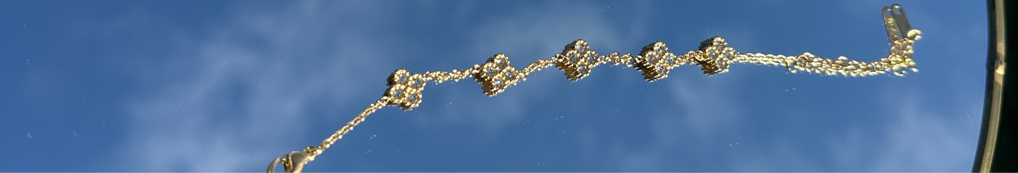 Silver and gold tiny bracelet
