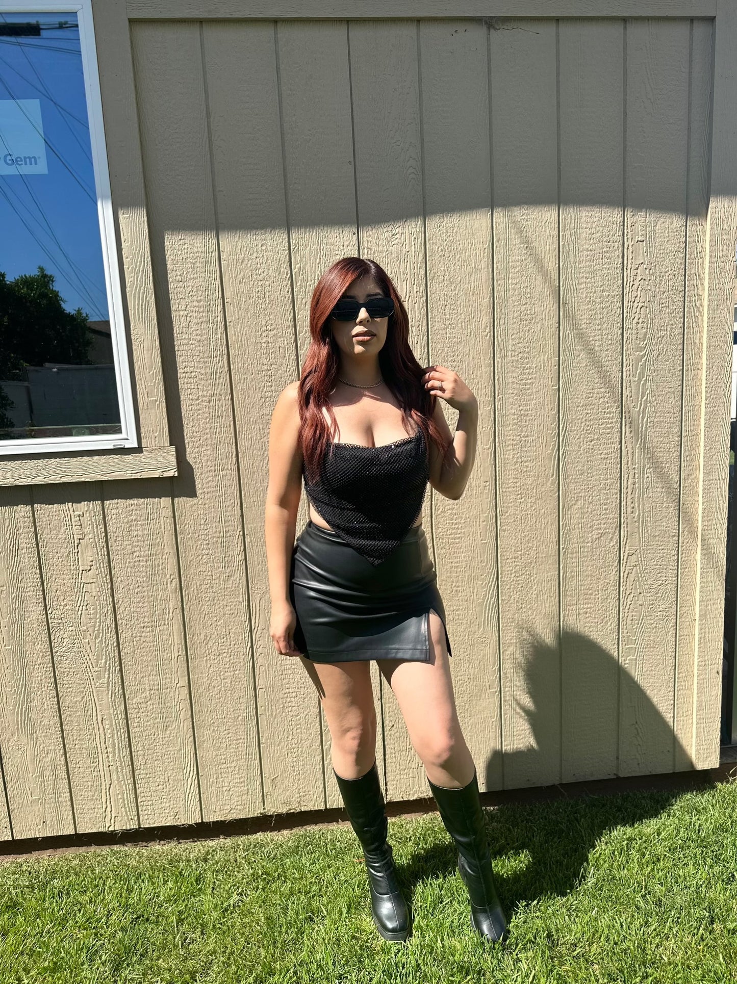 Leather skirt