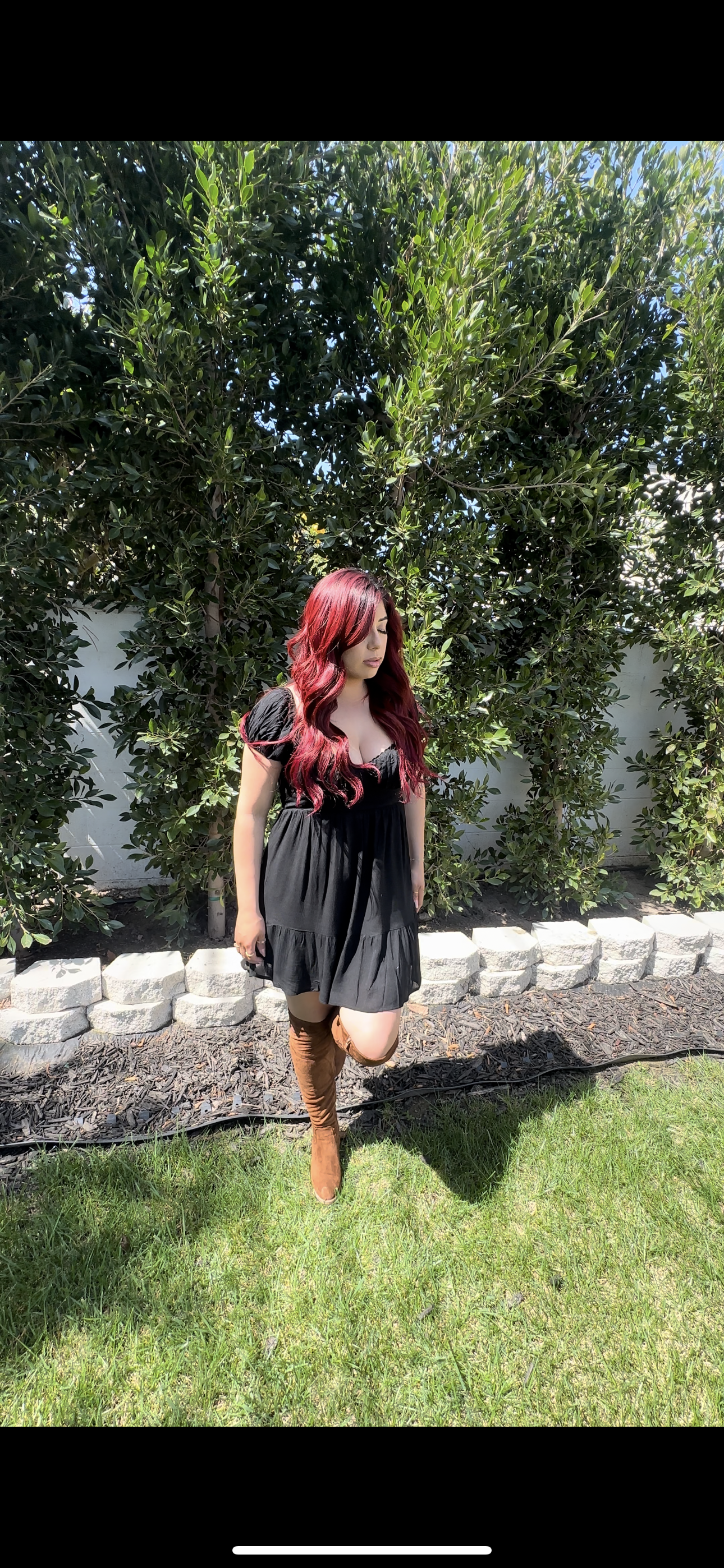 Linen black dress