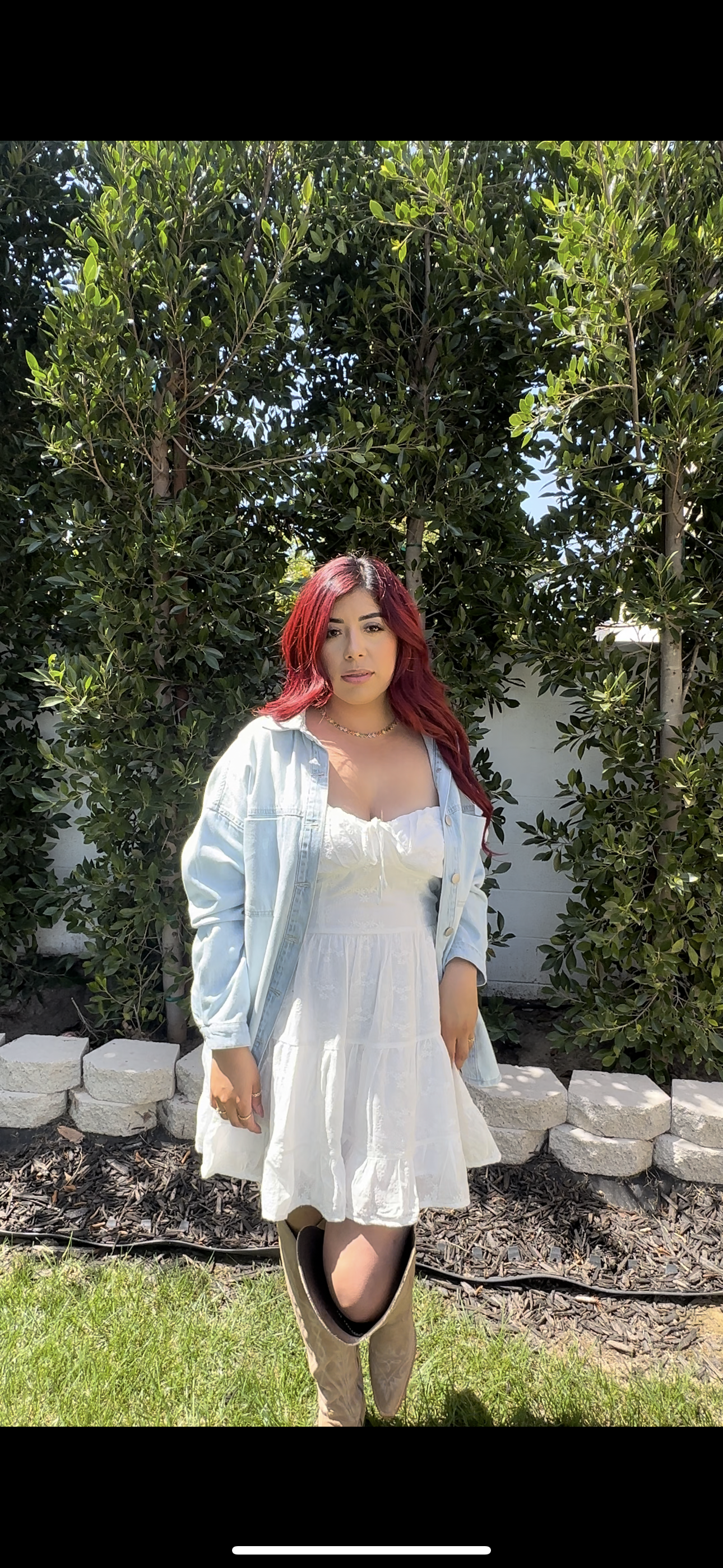 White linen dress