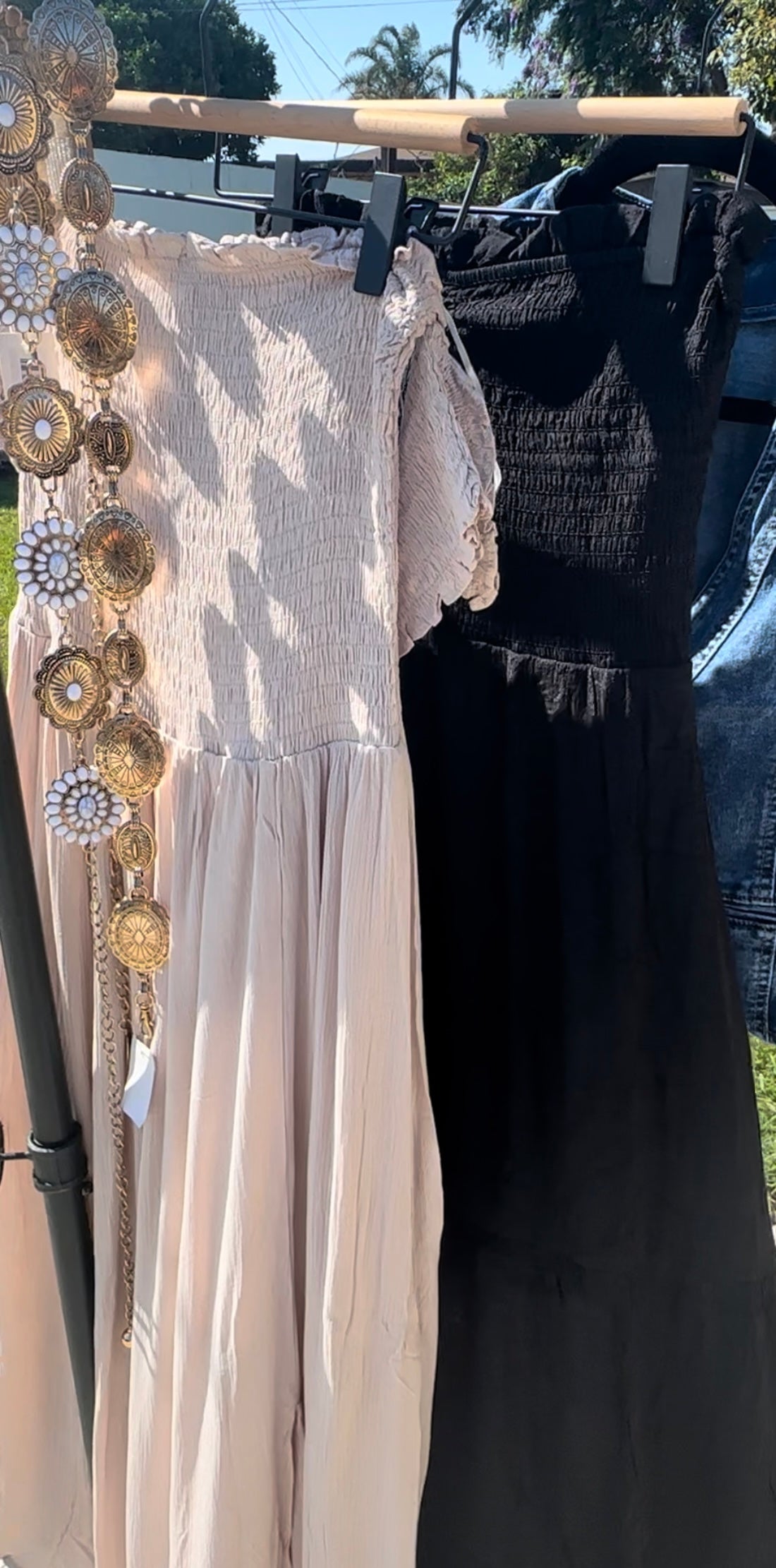 Beige casual a line dress