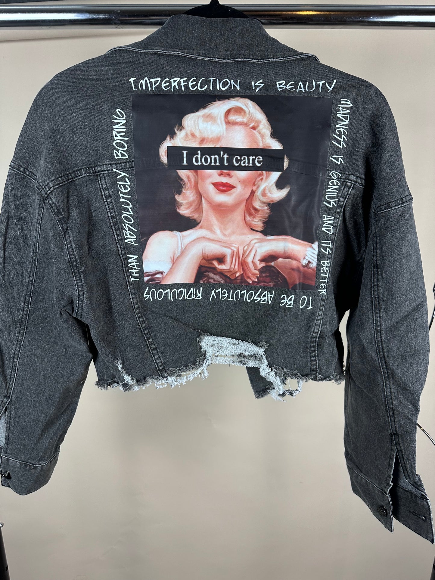 Black denim jacket
