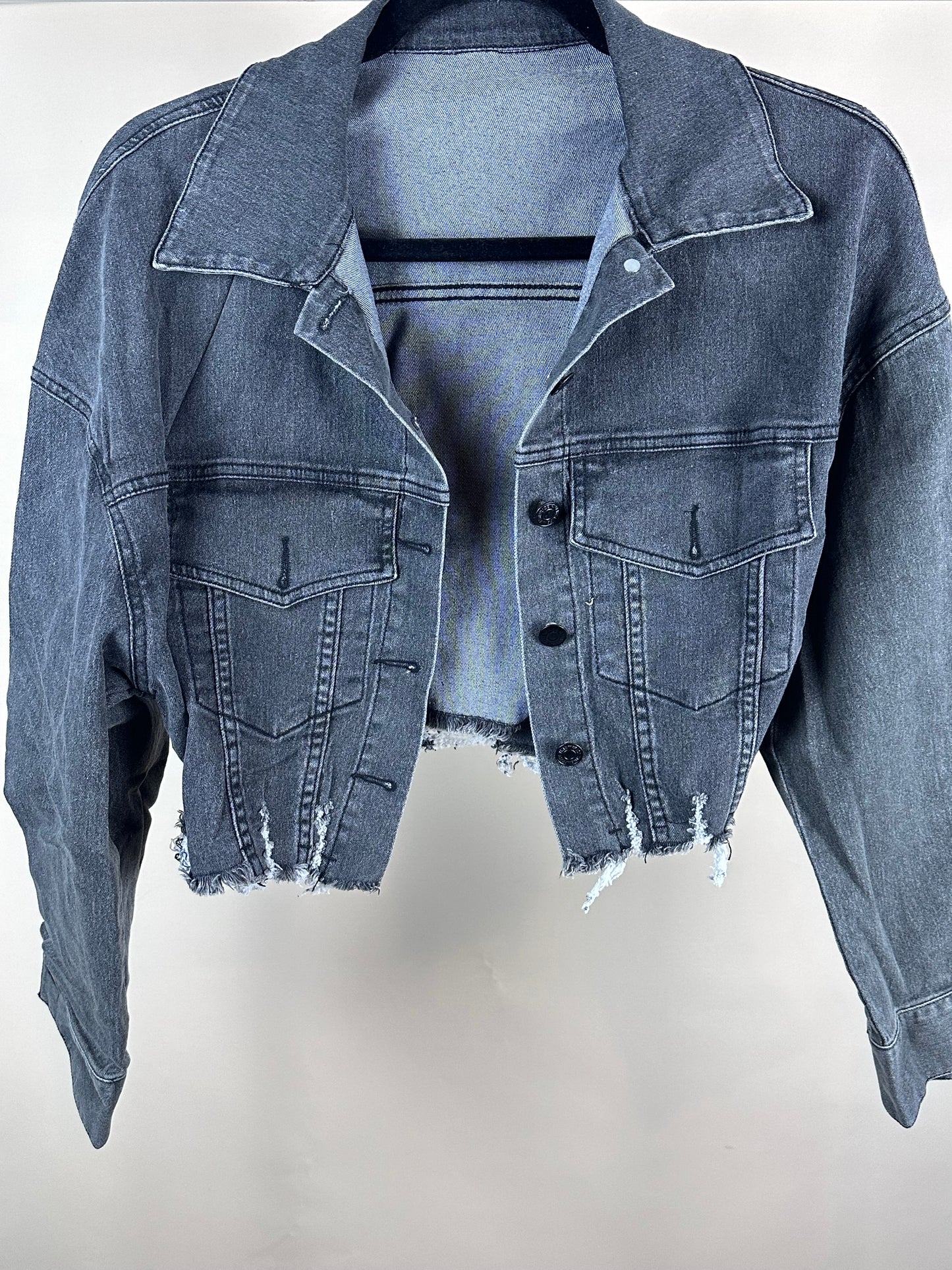 Black denim jacket