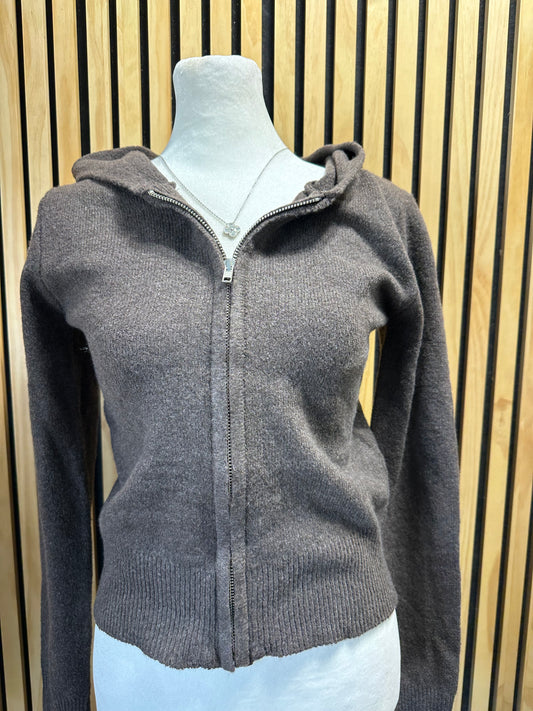 Zip up knit sweater