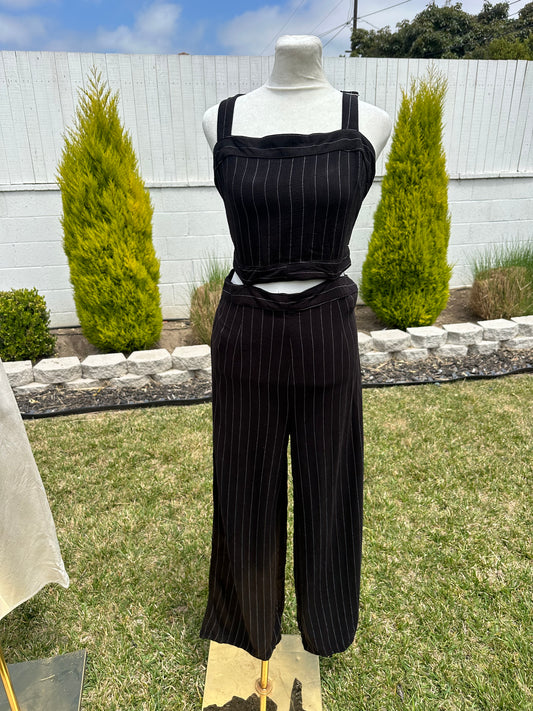 stripe jumpsuit