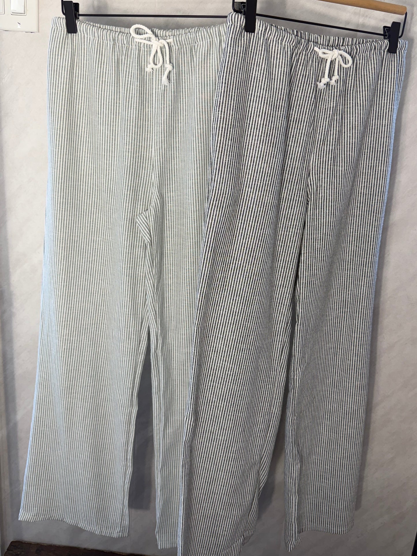 Stripe linen pants