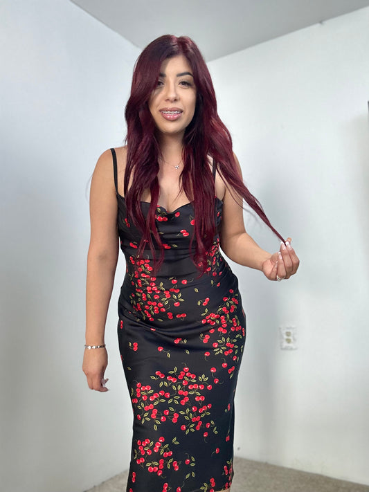 Cherry midi dress