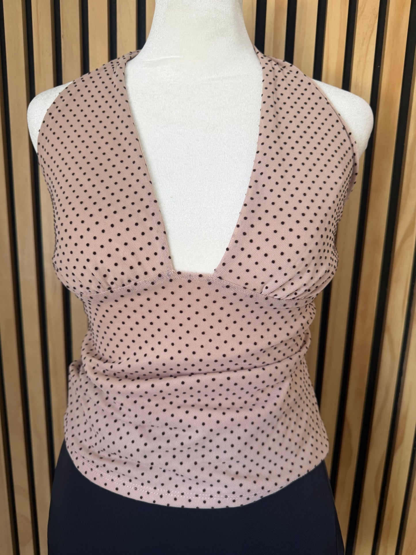 Polka dot halter top