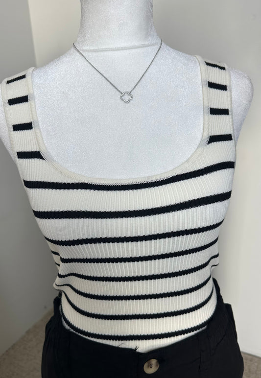 Stripe knit top