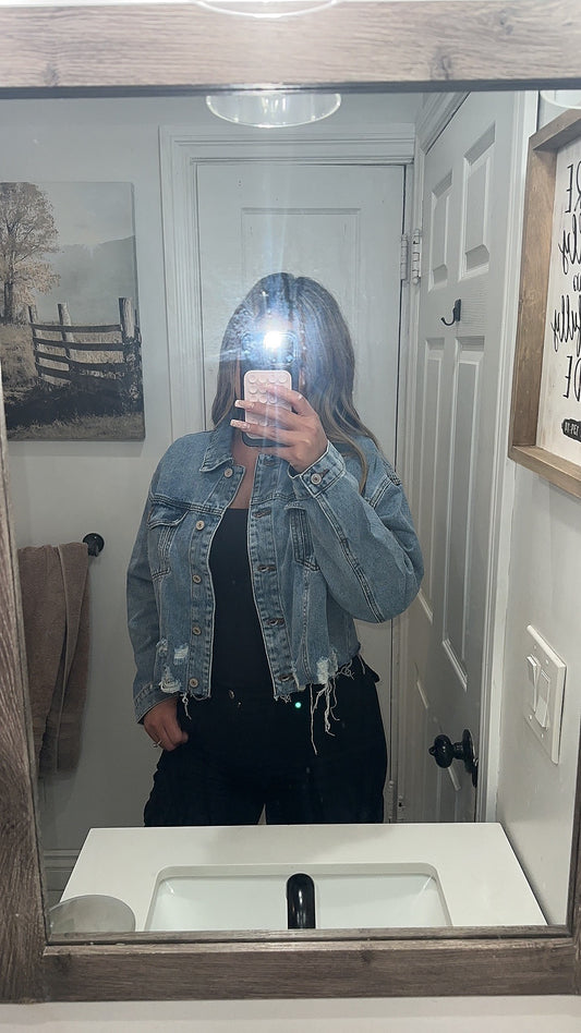 Denim over sized jacket