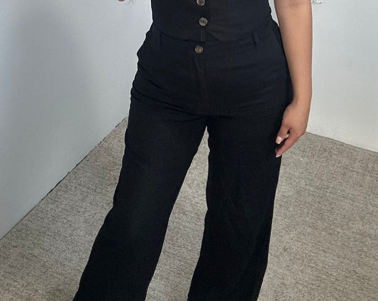 Black linen soft pants