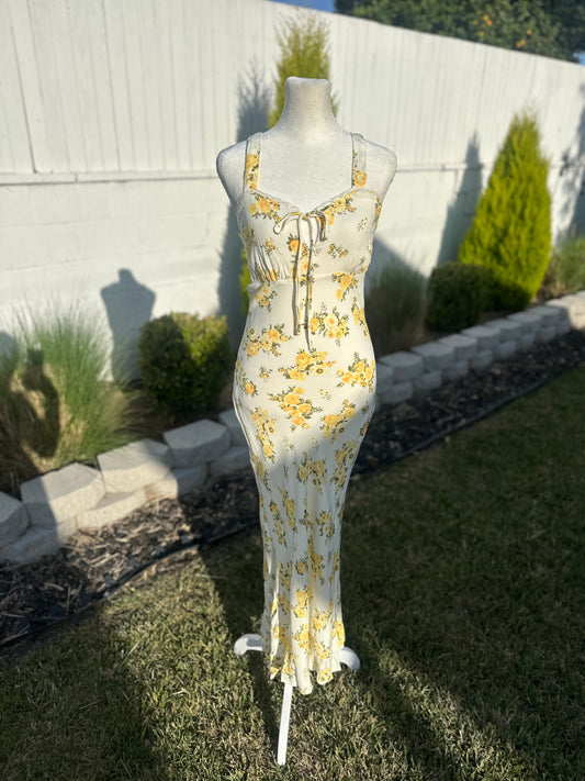 Yellow floral dress