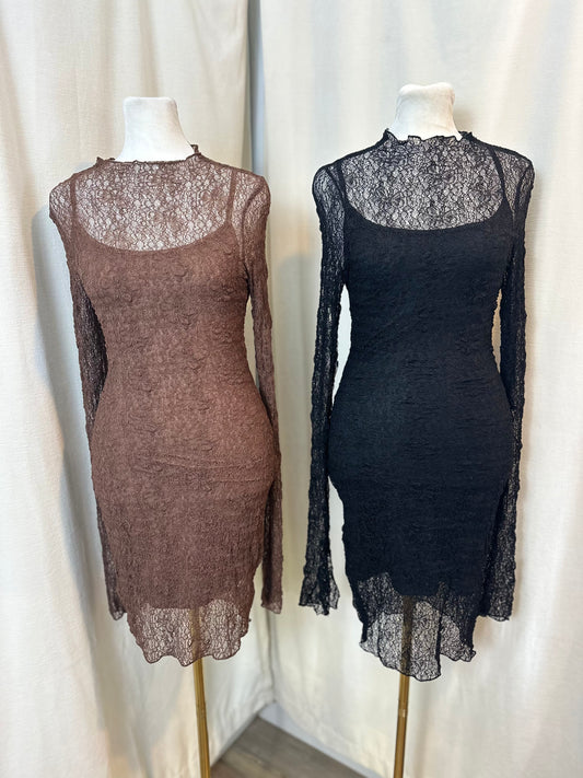 Lace mini dress