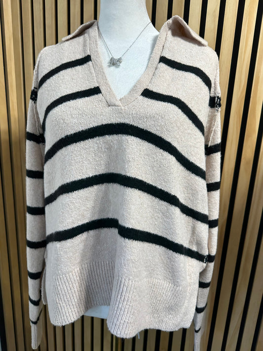 Stripe knit sweater