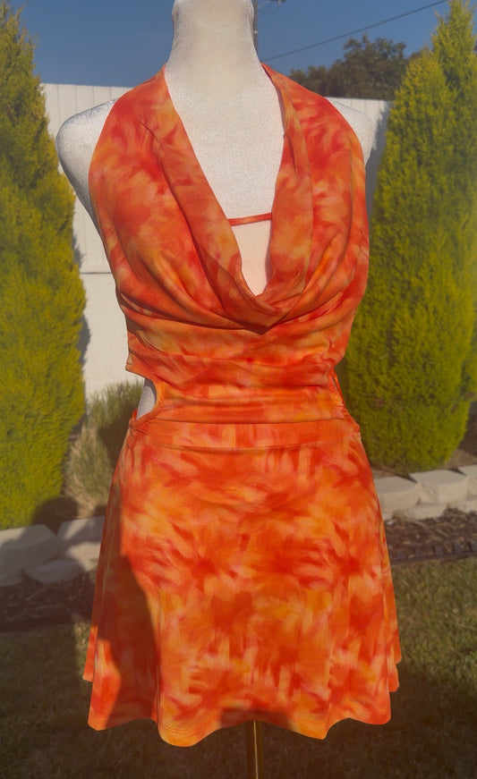 Ivonny orange dress