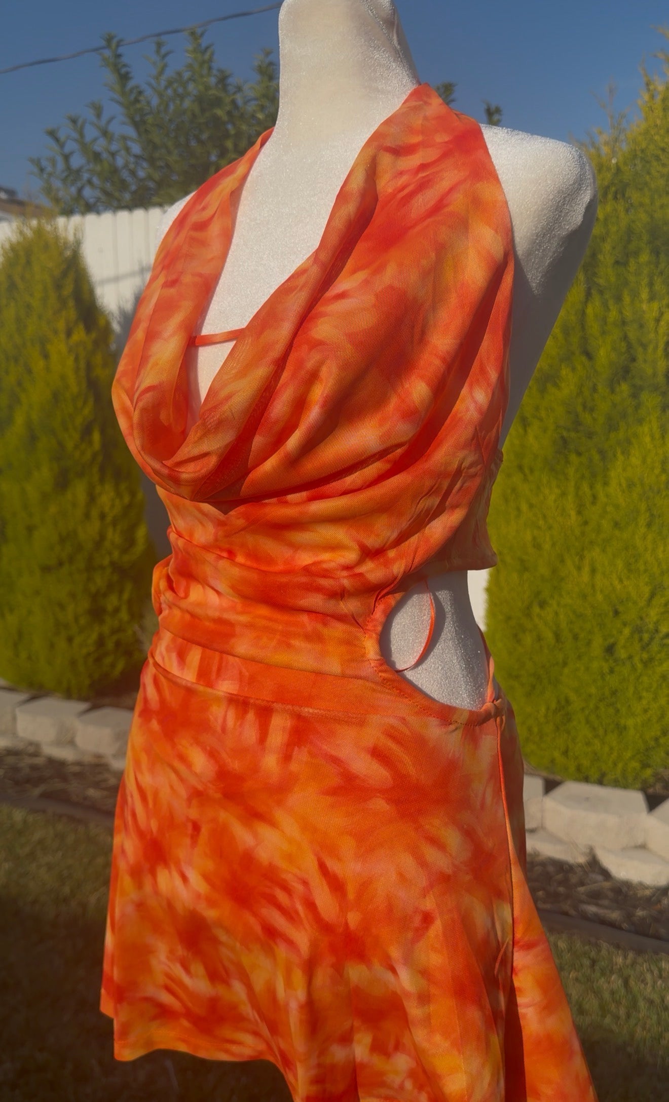 Ivonny orange dress
