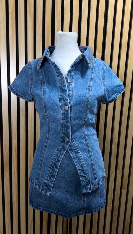 Denim two piece set