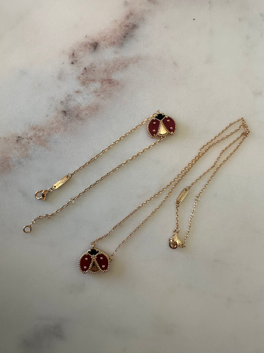 Lady bug necklace
