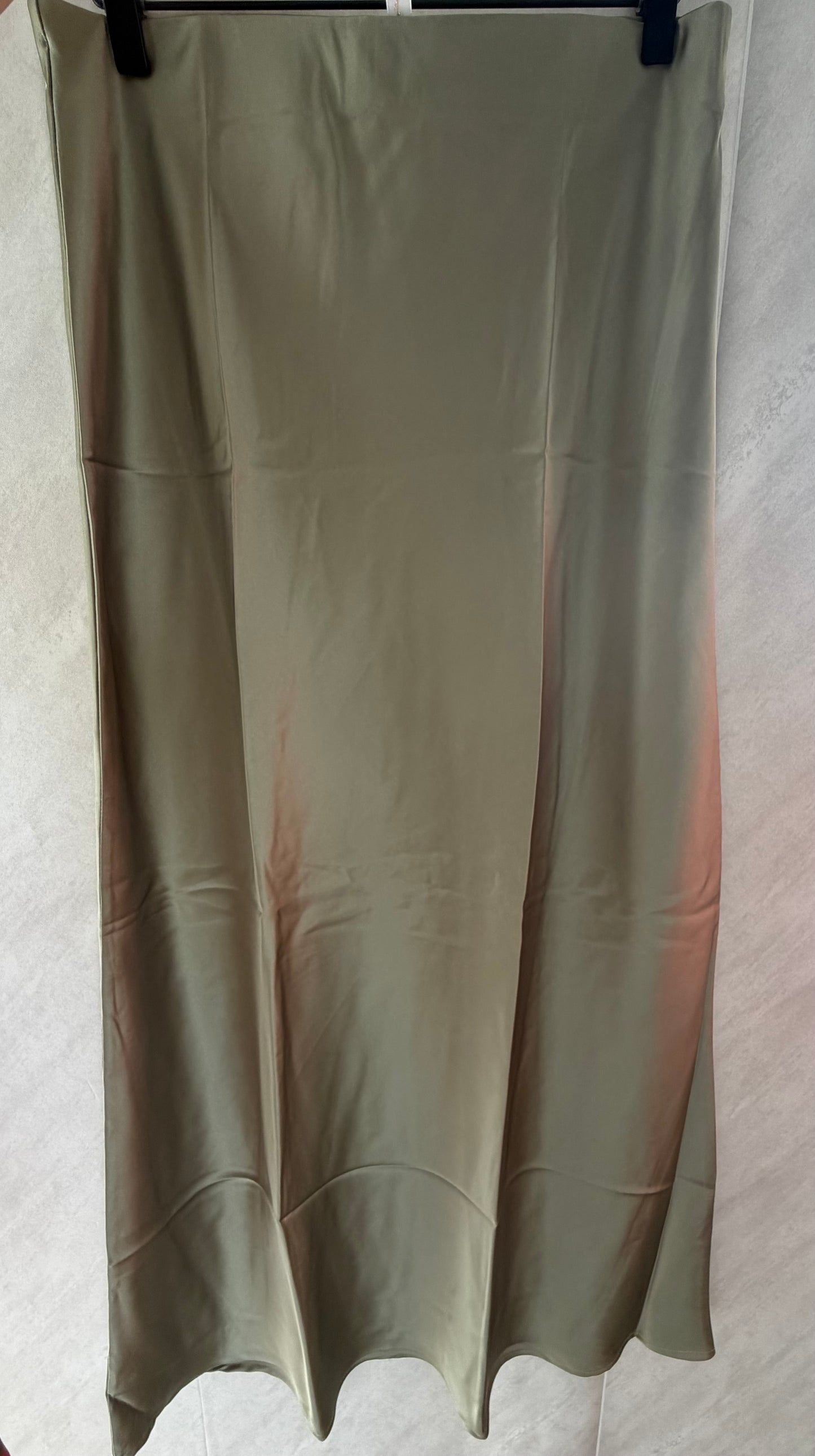 Satin long skirt
