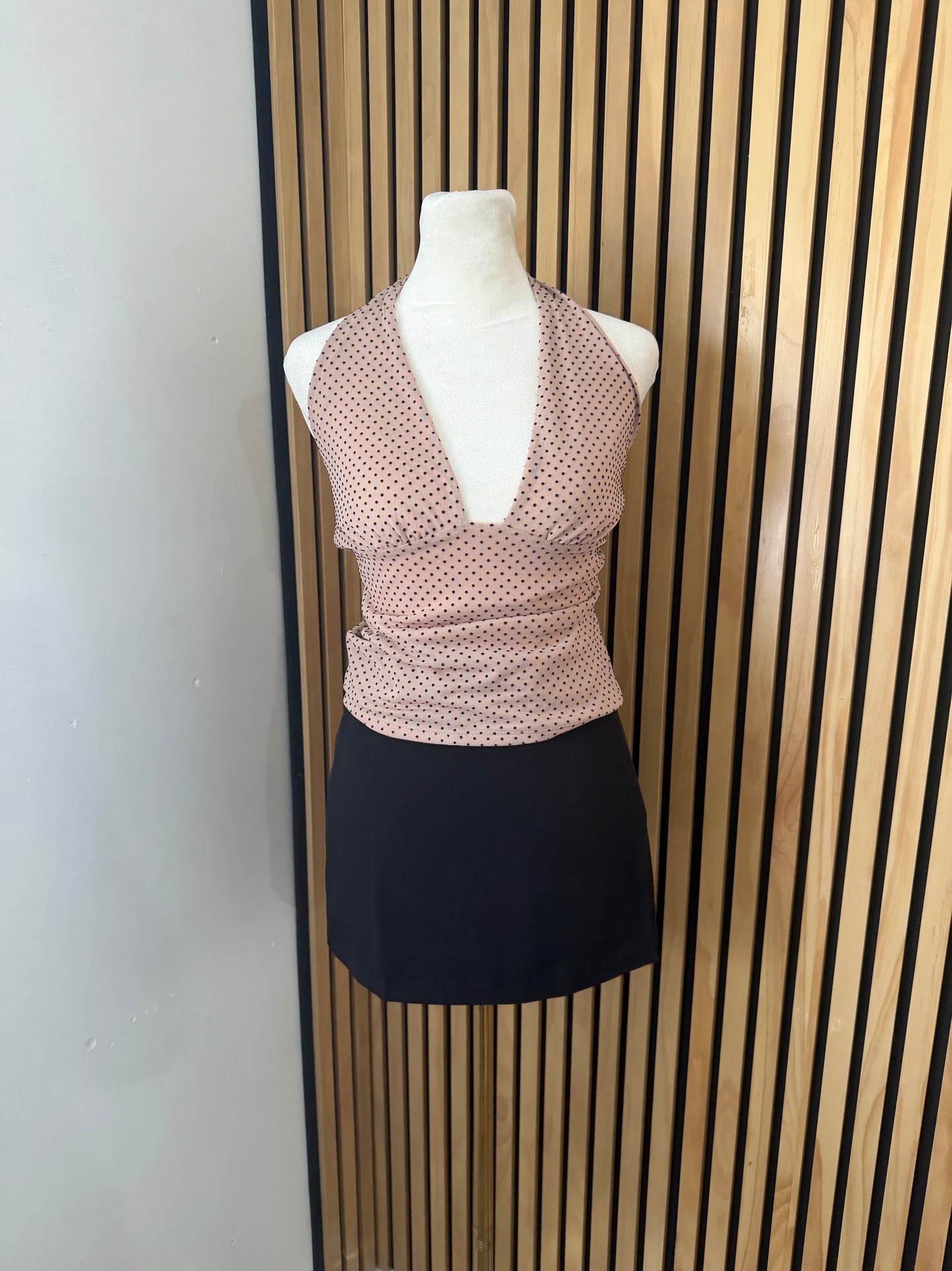Polka dot halter top