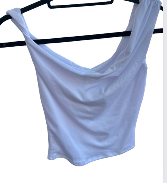 Asymmetrical off shoulder top