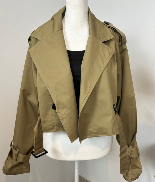 TRENCH CROP COFFEE JACKET