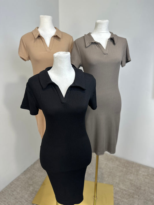 Polo short sleeve midi dress